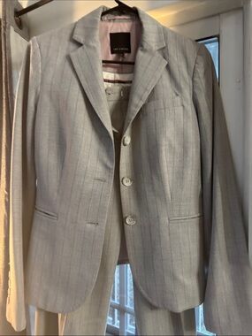 The Limited Light Gray Pinstripe Women's Suit Jacket
